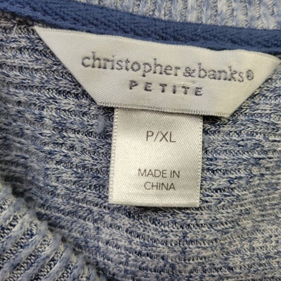 Christopher & Banks Womens Sweater PXL Pullover High Neck Blue BLU65E - Picture 7 of 9